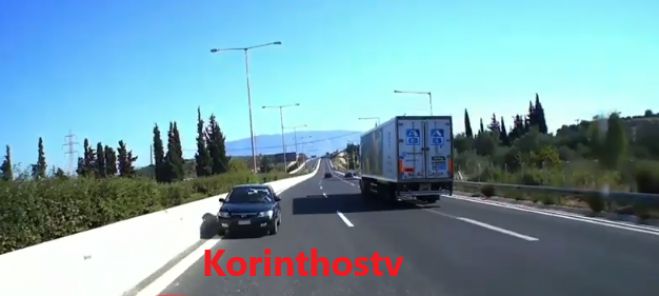 Εθνική Οδός &quot;Κορίνθου - Τρίπολης&quot; | 80χρονος οδηγός οδηγούσε αμέριμνος στο αντίθετο ρεύμα κυκλοφορίας! (vd)