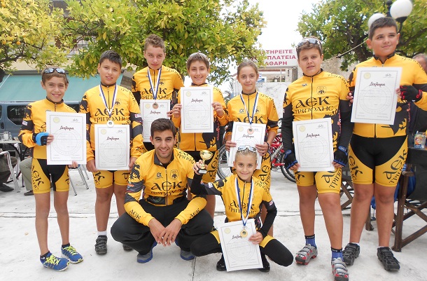 Τρία μετάλλια για τους αθλητές ποδηλασίας της ΑΕΚ Τρίπολης