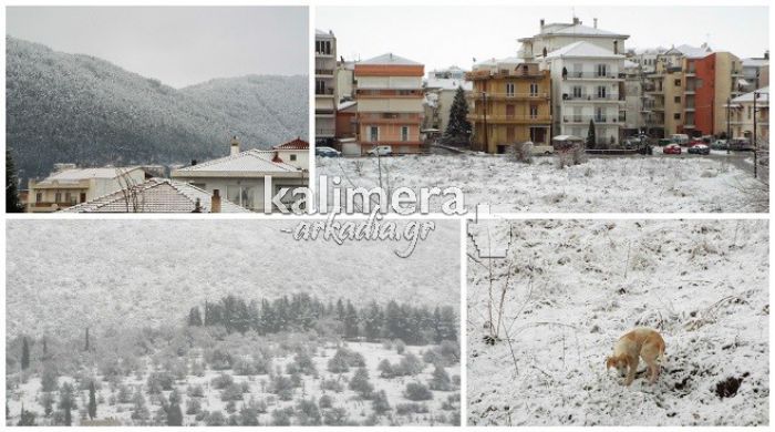Καλημέρα από τη χιονισμένη Τρίπολη! (εικόνες)