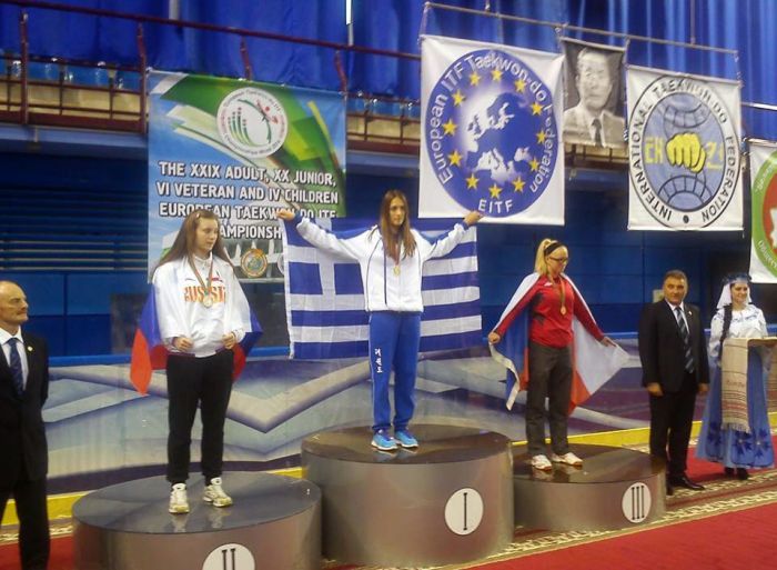 Χρυσό μετάλλιο η Σαρρή από το Λεωνίδιο στο Ευρωπαϊκό του Μινσκ!