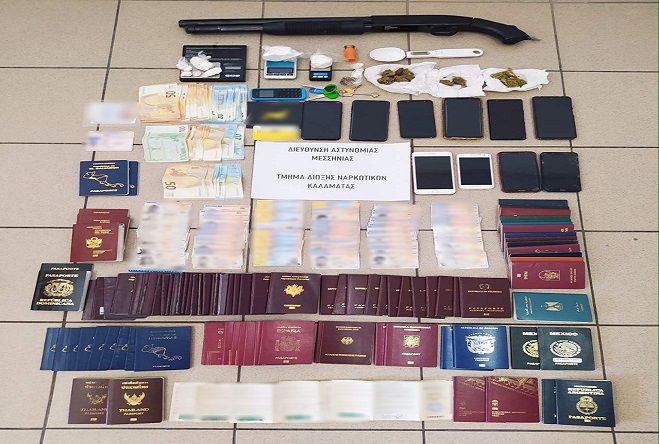 Εγκληματική οργάνωση διακινούσε ναρκωτικά και κλεμμένα διαβατήρια αλλοδαπών στη Μεσσηνία