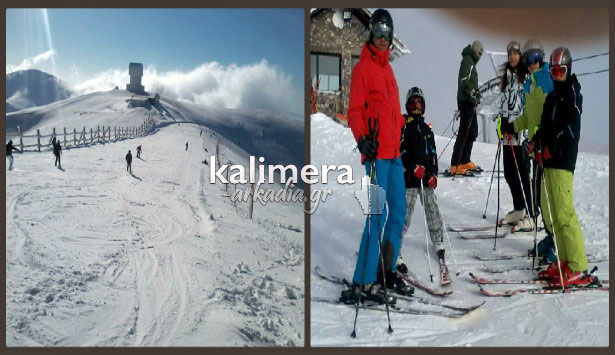 Όσο δεν λειτουργεί Χιονοδρομικό στο Μαίναλο, οι λάτρεις του χιονιού επιλέγουν τα Καλάβρυτα! (vd)