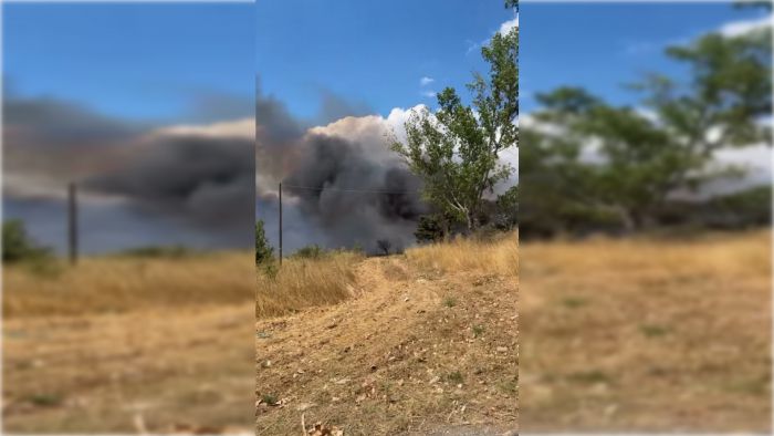 Πυρκαγιά στον δρόμο Τρίπολης-Σπάρτης