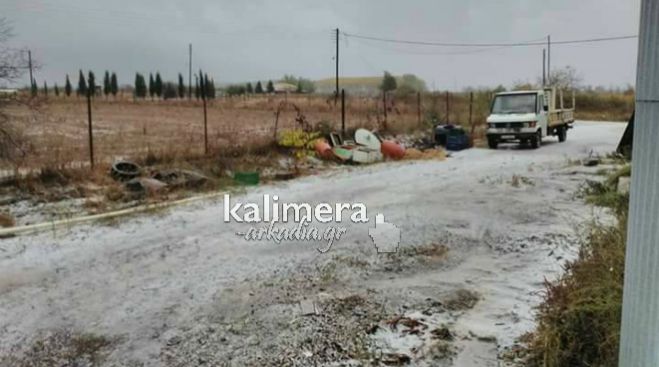 Έντονη χαλαζόπτωση το πρωί στη Μηλιά!