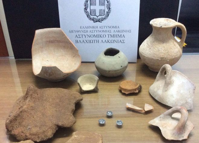 45χρονος με αρχαία αντικείμενα συνελήφθη στη Λακωνία
