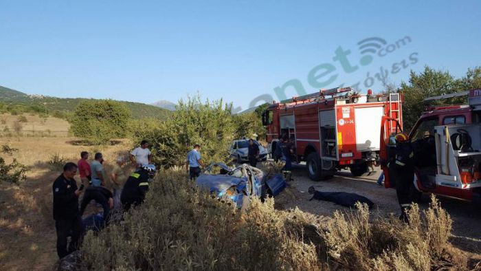 Τροχαίο με δύο νεκρούς στην &quot;111&quot; (εικόνες)