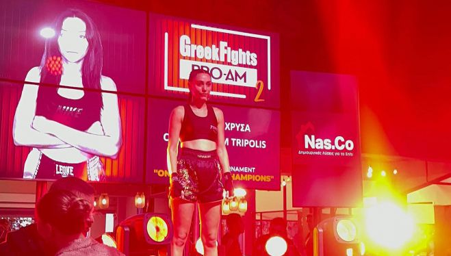 Kickboxing | &Mu;&epsilon;&gamma;ά&lambda;&eta; &nu;ί&kappa;&eta; &gamma;&iota;&alpha; &tau;&eta; &Chi;&rho;ύ&sigma;&alpha; &Pi;&alpha;&nu;&tau;&alpha;&zeta;ή &alpha;&pi;ό &tau;&eta;&nu; &Tau;&rho;ί&pi;&omicron;&lambda;&eta; (&epsilon;&iota;&kappa;ό&nu;&epsilon;&sigmaf;)