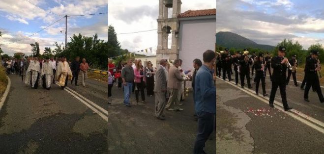 Συγκίνηση στην υποδοχή της Εικόνας της Αναλήψεως στην Παλαιόχουνη (εικόνες)
