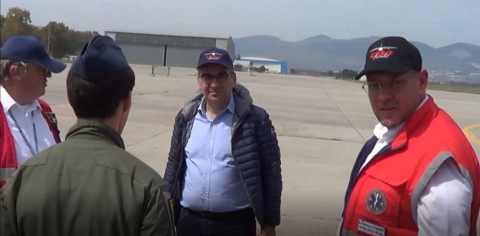 Έκτακτη Αεροδιακομιδή από το ΕΚΑΒ με την παρουσία του Αρκάδα Υφυπουργού Υγείας Βασίλη Κοντοζαμάνη (vd)