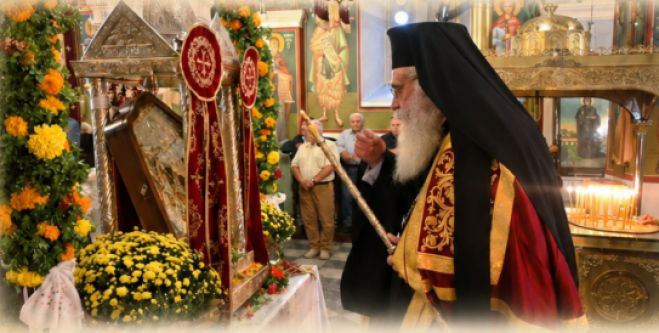 &Alpha;&rho;&chi;&iota;&epsilon;&rho;&alpha;&tau;&iota;&kappa;ή &Theta;&epsilon;ί&alpha; &Lambda;&epsilon;&iota;&tau;&omicron;&upsilon;&rho;&gamma;ί&alpha; &sigma;&tau;&eta; &Mu;&omicron;&nu;ή &Pi;&alpha;&nu;&alpha;&gamma;ί&alpha;&sigmaf; Έ&lambda;&omega;&nu;&alpha;&sigmaf; &gamma;&iota;&alpha; &tau;&eta; &delta;&epsilon;ύ&tau;&epsilon;&rho;&eta; &epsilon;&pi;έ&tau;&epsilon;&iota;&omicron; &tau;&eta;&sigmaf; &epsilon;&kappa;&lambda;&omicron;&gamma;ή&sigmaf; &tau;&omicron;&upsilon; &Mu;&eta;&tau;&rho;&omicron;&pi;&omicron;&lambda;ί&tau;&omicron;&upsilon; &Epsilon;&pi;&iota;&phi;&alpha;&nu;ί&omicron;&upsilon;