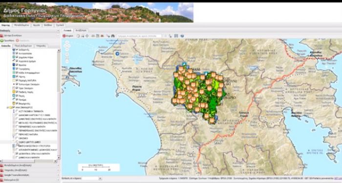 Έτοιμη να λειτουργήσει η Διαδικτυακή Πύλη Γεωχωρικών Δεδομένων του Δήμου Γορτυνίας