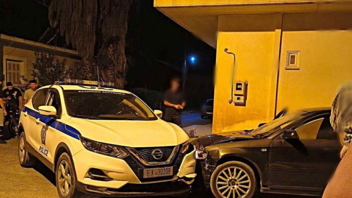 Ρομά που … γύριζαν από κλοπή εμβόλισαν περιπολικό για να διαφύγουν τραυματίζοντας δύο αστυνομικούς στη Μεσσηνία