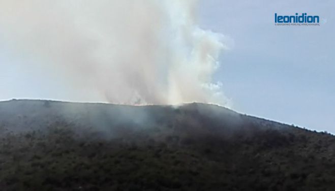 Πυρκαγιά σε εξέλιξη κοντά στο Μαρί Κυνουρίας (vd)