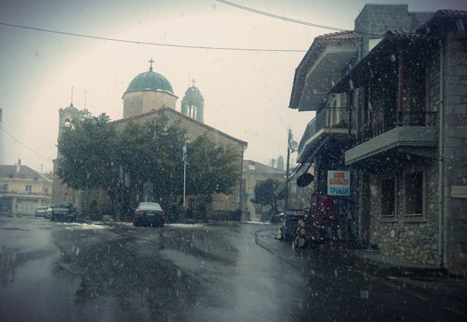Χιόνια και στην όμορφη Βυτίνα!