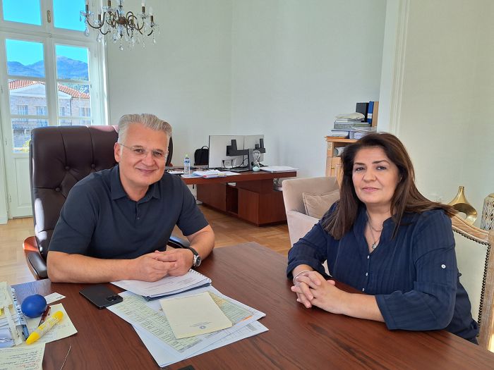 Συνάντηση Πτωχού με τη νέα Διοικήτρια του Γενικού Νοσοκομείου Λακωνίας, Πέρρυ Τρουπή