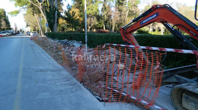 Μεγαλώνουν τα πεζοδρόμια στην «Εθνικής Αντίστασης» - Προβλέπεται και διαγράμμιση για τυφλούς