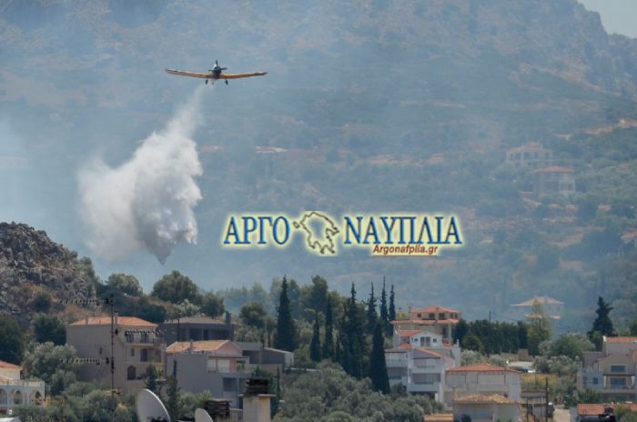 Φωτιά στην Αργολίδα | Έκλεισε ο δρόμος προς Καραθώνα, κινδυνεύουν σπίτια στο Ναύπλιο