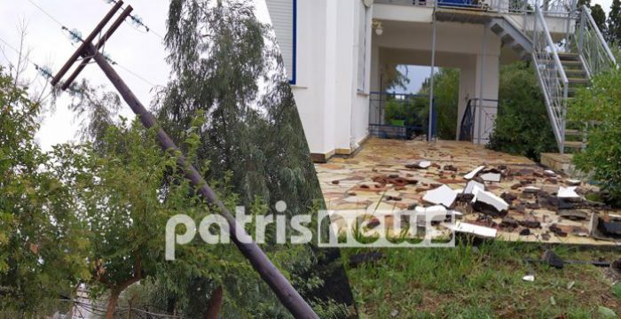 Ανεμοστρόβιλος προκάλεσε ζημιές στην Αμαλιάδα