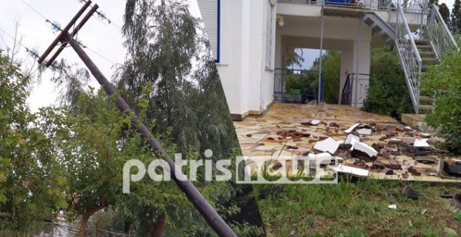 Ανεμοστρόβιλος προκάλεσε ζημιές στην Αμαλιάδα