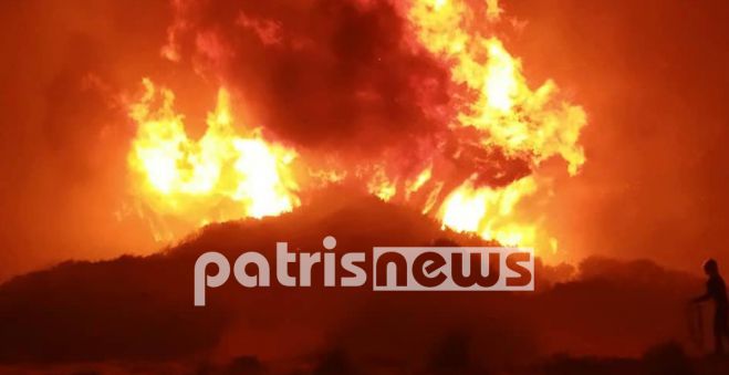 Κάηκε σπάνιο οικοσύστημα στη Στροφυλιά – Ολονύκτια μάχη των πυροσβεστών με την πύρινη λαίλαπα (vd)