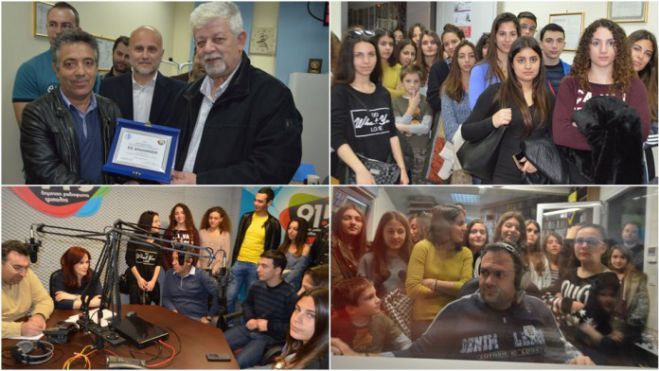 Μαθητές από το Παγκύπριο Γυμνάσιο στη Δημοτική Ραδιοφωνία Τρίπολης (vd)