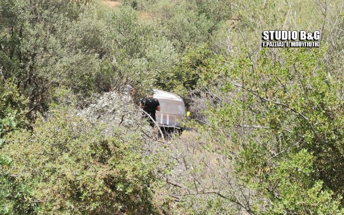 Πτώση αυτοκινήτου σε γκρεμό στην παλαιά εθνική οδό Άργους - Τριπόλεως