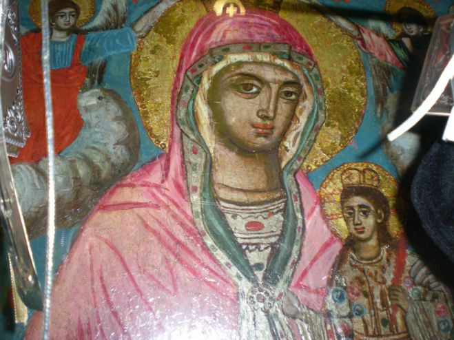 &Eta; &theta;&alpha;&upsilon;&mu;&alpha;&tau;&omicron;&upsilon;&rho;&gamma;ή &epsilon;&iota;&kappa;ό&nu;&alpha; &tau;&eta;&sigmaf; &Pi;&alpha;&nu;&alpha;&gamma;ί&alpha;&sigmaf; &tau;&eta;&sigmaf; &Sigma;&gamma;&rho;ά&pi;&alpha;&sigmaf; &sigma;&tau;&eta;&nu; &Tau;&rho;ί&pi;&omicron;&lambda;&eta;