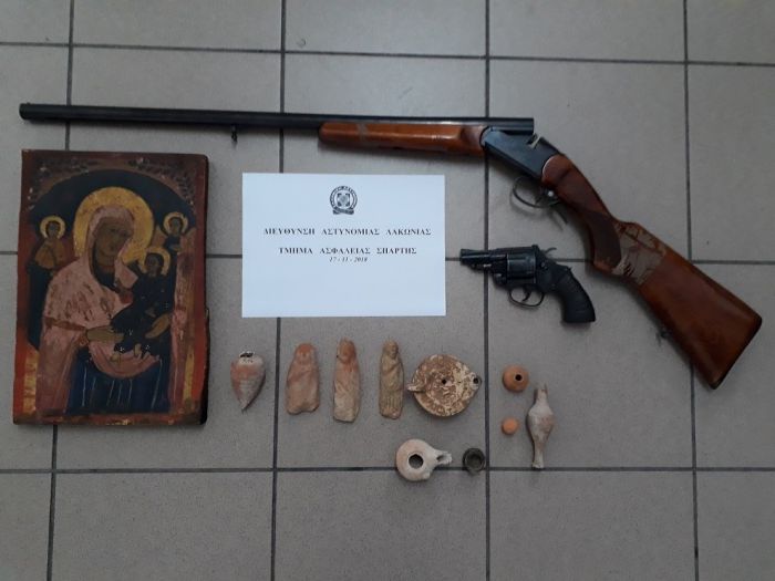 Σύλληψη στη Σπάρτη για αρχαία αντικείμενα! (εικόνες)