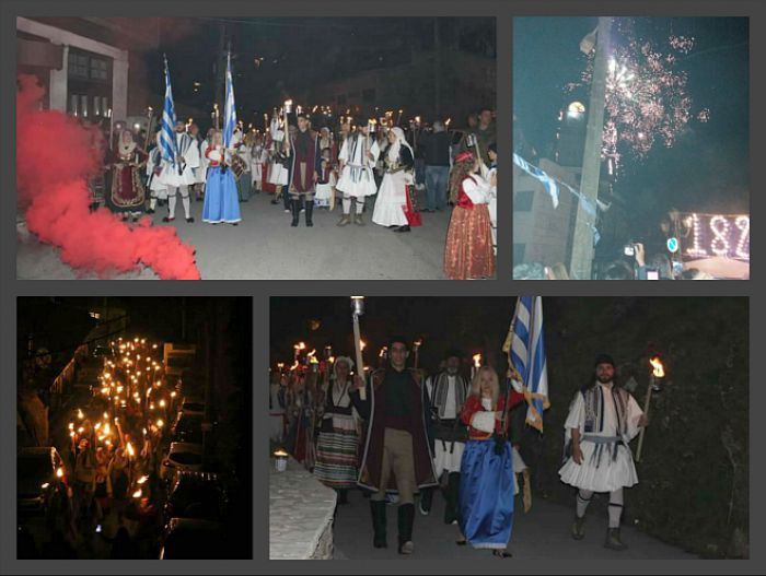 Η Δημητσάνα γιόρτασε την Επανάσταση του &#039;21 με εντυπωσιακές Λαμπαδηδρομίες (vd)