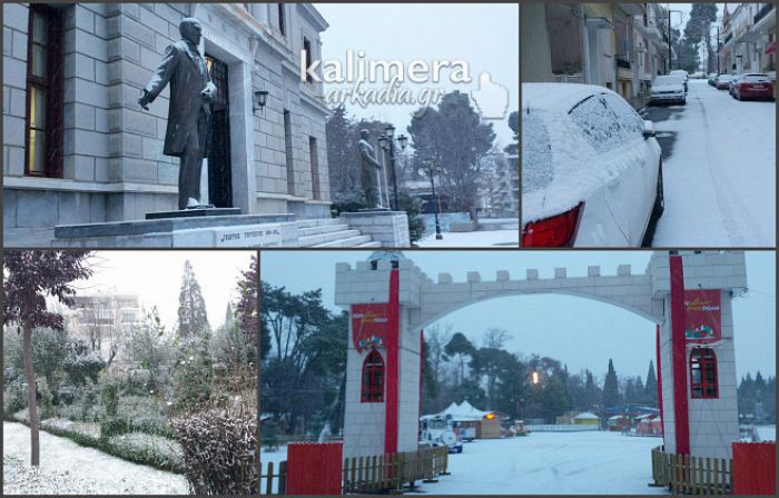 Η χιονισμένη Τρίπολη ... μέσα από εικόνες!