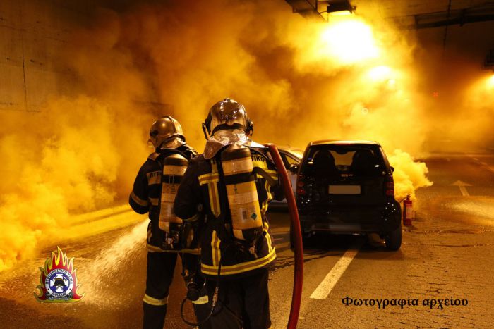 Αυτοκίνητο έπιασε φωτιά στην εθνική οδό &quot;Τρίπολης- Αθήνας&quot;