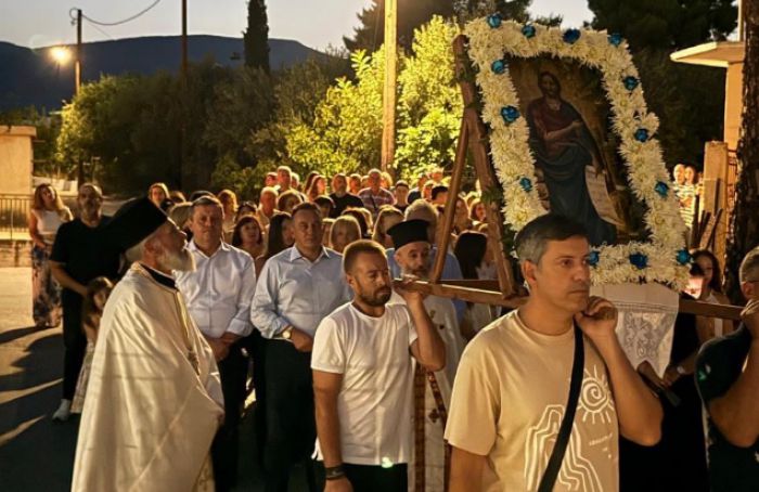 &Mu;&epsilon;&lambda;&iota;&gamma;&omicron;ύ | &Epsilon;&sigma;&pi;&epsilon;&rho;&iota;&nu;ό&sigmaf; &tau;&eta;&sigmaf; &Epsilon;&omicron;&rho;&tau;ή&sigmaf; &Alpha;&pi;&omicron;&tau;&omicron;&mu;ή&sigmaf; &tau;&eta;&sigmaf; &tau;&iota;&mu;ί&alpha;&sigmaf; &Kappa;&epsilon;&phi;&alpha;&lambda;ή&sigmaf; &Alpha;&gamma;ί&omicron;&upsilon; &Iota;&omega;ά&nu;&nu;&omicron;&upsilon; &Pi;&rho;&omicron;&delta;&rho;ό&mu;&omicron;&upsilon; (&epsilon;&iota;&kappa;ό&nu;&epsilon;&sigmaf;)