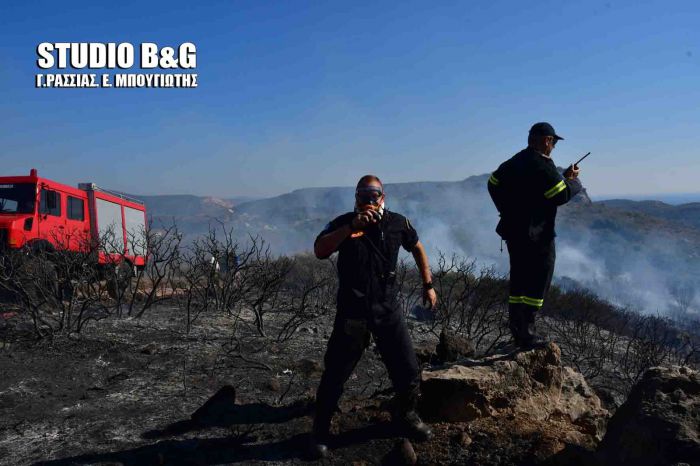 Αργολίδα | Μεγάλη πυρκαγιά στα Πυργιώτικα Ναυπλίου (vd)