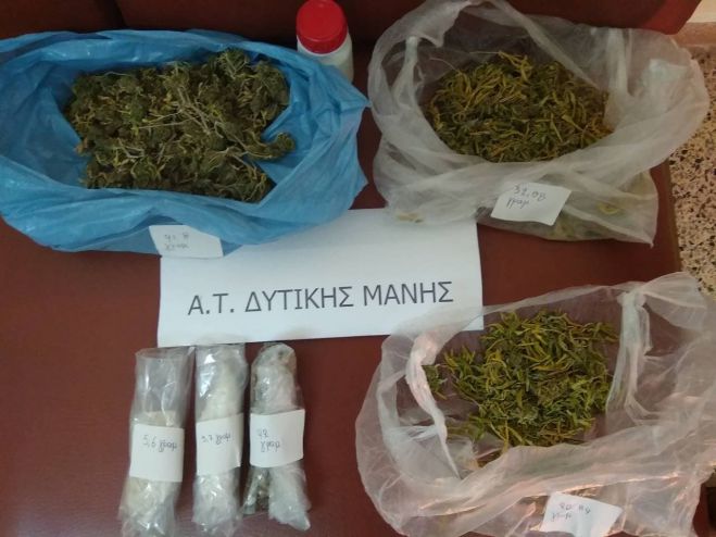 Σύλληψη για ναρκωτικά στη Δυτική Μάνη