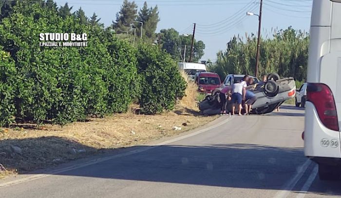 Τροχαίο ατύχημα στα Λευκάκια Ναυπλίου