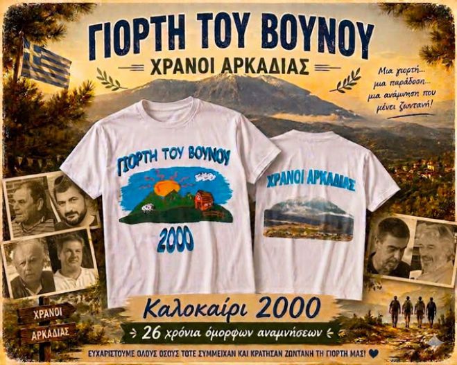 &Alpha;&nu;&alpha;&mu;&nu;ή&sigma;&epsilon;&iota;&sigmaf; &alpha;&pi;ό &tau;&eta; &laquo;&Gamma;&iota;&omicron;&rho;&tau;ή &tau;&omicron;&upsilon; &Beta;&omicron;&upsilon;&nu;&omicron;ύ&raquo; &sigma;&tau;&omicron;&upsilon;&sigmaf; &Chi;&rho;ά&nu;&omicron;&upsilon;&sigmaf; &Alpha;&rho;&kappa;&alpha;&delta;ί&alpha;&sigmaf;