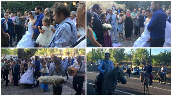 Παραδοσιακός γάμος με άλογα και μουσικά όργανα στα όμορφα Λαγκάδια της Γορτυνίας! (vd)