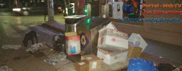Απαράδεκτες εικόνες στο κέντρο της Μεγαλόπολης