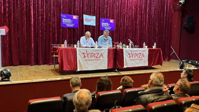 Η προεκλογική εκδήλωση του ΣΥΡΙΖΑ στην Μεγαλόπολη με ομιλητή τον Κώστα Αρβανίτη