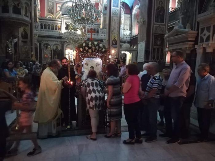Αγρυπνία για την Αγία Ζώνη της Παναγίας στην Τρίπολη (εικόνες)