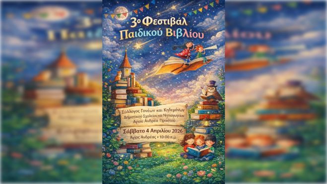 Το 3ο Φεστιβάλ Παιδικού Βιβλίου έρχεται στον Άγιο Ανδρέα Κυνουρίας
