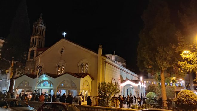 &Eta; &gamma;&iota;&omicron;&rho;&tau;ή &tau;&eta;&sigmaf; &Alpha;&gamma;ί&alpha;&sigmaf; &Theta;&epsilon;&omicron;&delta;ώ&rho;&alpha;&sigmaf; &epsilon;&nu; &Beta;ά&sigma;&tau;&alpha; &sigma;&tau;&omicron; &Nu;&alpha;ό &Alpha;&gamma;ί&omicron;&upsilon; &Delta;&eta;&mu;&eta;&tau;&rho;ί&omicron;&upsilon; &Tau;&rho;ί&pi;&omicron;&lambda;&eta;&sigmaf;