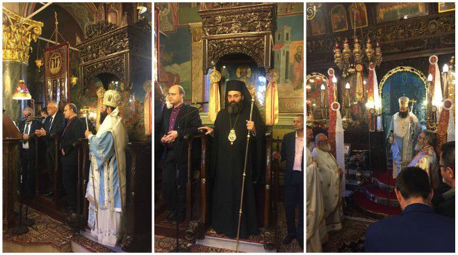 &Tau;&omicron; &Lambda;&epsilon;&beta;ί&delta;&iota; &tau;ί&mu;&eta;&sigma;&epsilon; &tau;&eta; &gamma;&iota;&omicron;&rho;&tau;ή &tau;&omicron;&upsilon; &Alpha;&gamma;ί&omicron;&upsilon; &Gamma;&epsilon;&omega;&rho;&gamma;ί&omicron;&upsilon; (&epsilon;&iota;&kappa;ό&nu;&epsilon;&sigmaf; - &beta;ί&nu;&tau;&epsilon;&omicron;)