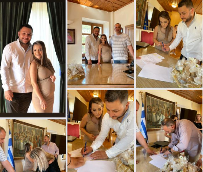 Η Μαρία και ο Πέτρος παντρευτήκαν στην Δημητσάνα - Το νεαρό ζευγάρι από τη Γορτυνία περιμένουν το πρώτο τους παιδί (εικόνες)