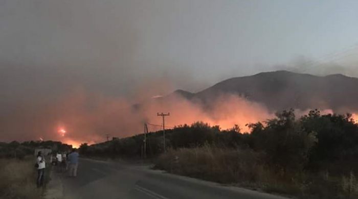 Σε πύρινο κλοιό η ανατολική Μάνη: Κάηκαν σπίτια σε χωριά (vd)