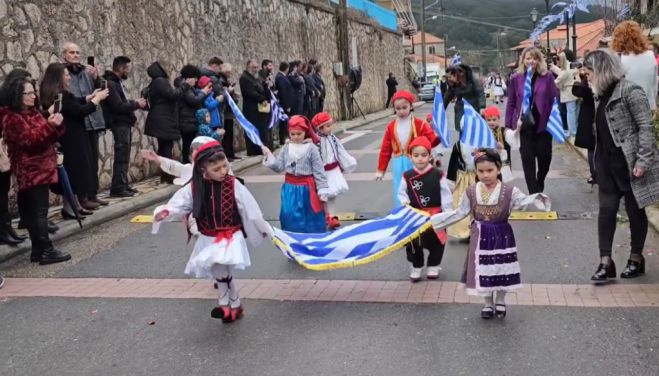 Η επέτειος της 25ης Μαρτίου στα Τρόπαια Γορτυνίας (vd)