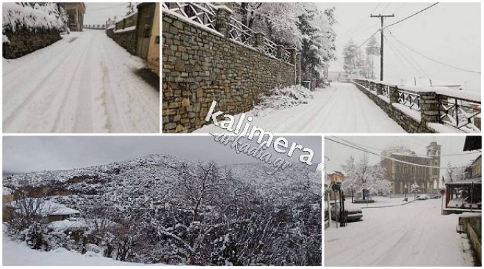 Κυνουρία | Πάνω από 15 πόντους το χιόνι στον Άγιο Πέτρο! (εικόνες)