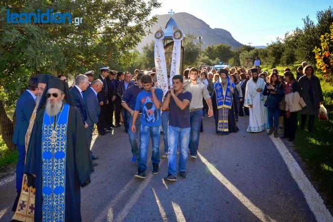 Το Λεωνίδιο υποδέχτηκε την Ιερή Εικόνα της Παναγίας Ελώνης (vd)