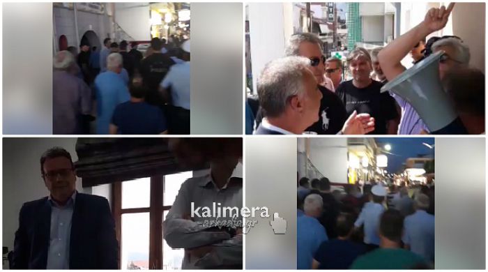Χαμός στη Μεγαλόπολη | Οργή του κόσμου για τον Υπουργό Φάμελλο - Έφυγε νύχτα από το ... υπόγειο του Δημαρχείου! (vd)