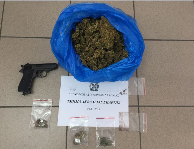 Ποσότητες κάνναβης και ηρωίνης κατασχέθηκαν στη Σπάρτη